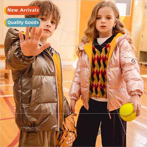 Autumn and winter childrens no-wash down jacket middle and l