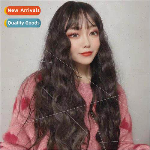 Wig female long curly hair water ripple corn hot micro curly