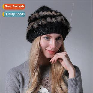 Ear protection cap female autumn winter rabb hair handmade f