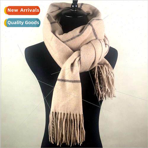 Autumn winter new plaid wool shawl warm fashion thickened sc