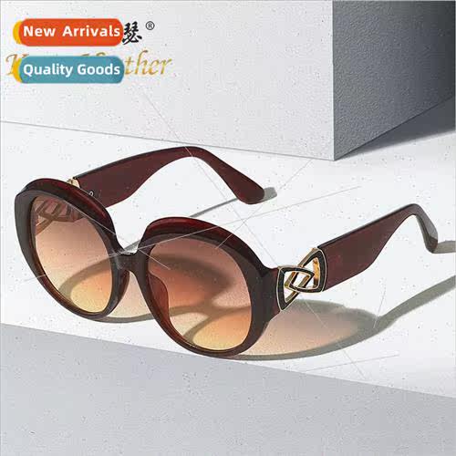 Fashion round frame sunglasses 3228 Europe hundred ladies su
