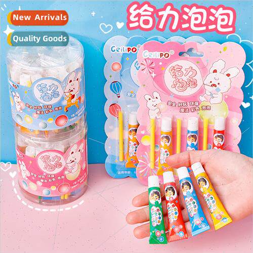 Children bubble blowing gum Billy blowing wave ball children