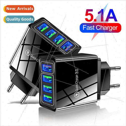 5.1A QC3.0 4USB Fast Charger Multi-Port Cell Phone Charger U