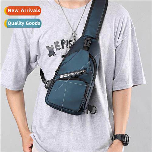 New multi-pocket USB men chest bag fashion portable leisure