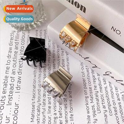 mple pure black metal grab clip female summer small hair cli