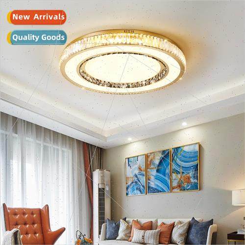 2022 new crystal lamp living room ceiling tanium gold light
