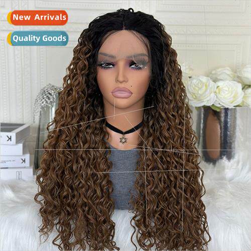 wigs Europe ladies front lace chemical fiber head covering d