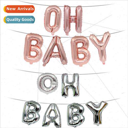 oh baby alphabet aluminum film balloon set children baby bir