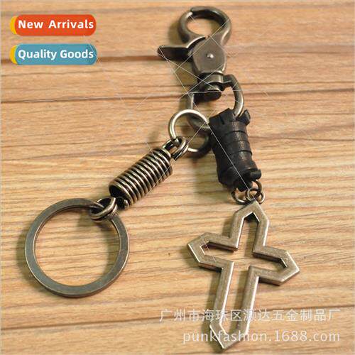 New -mainsam cowhide cross keychain men women Europe fashion