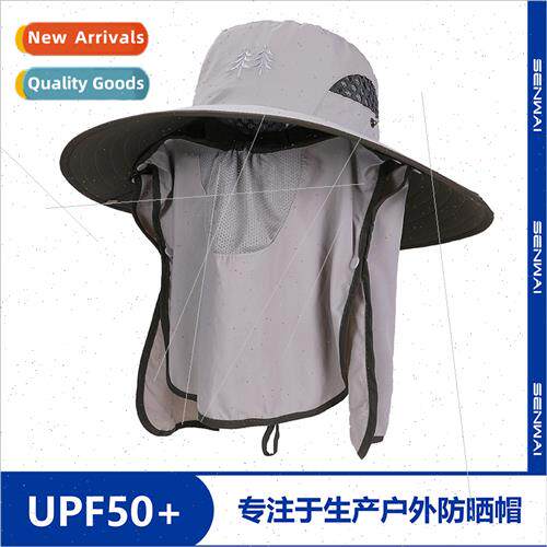 New waterprooutdoor fishing hat solid color sunscreen sun ha
