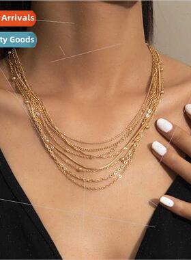 Europe fashion wild metal layered collar accessories simple