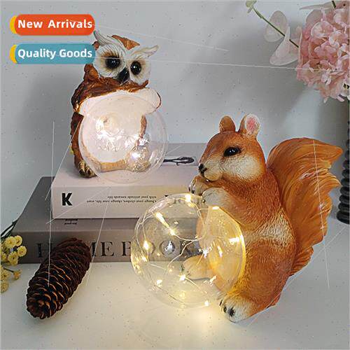 mulation owl solar light ornaments outdoor garden balcony la