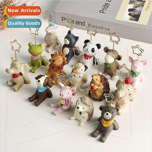 Cute ltle animal note clip creative desktop vertical message
