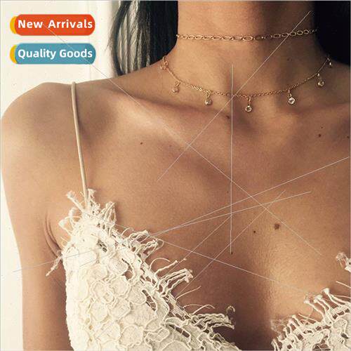 Europe fashion ladies diamond O chain necklace multi-chain c