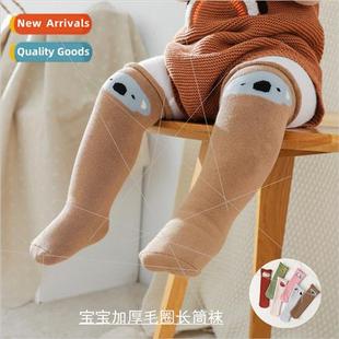 Autumn and winter terry thickened baby socks newborn baby st
