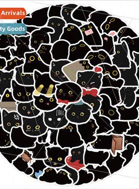100 cartoon black cat graffi cell phone case luggage scooter