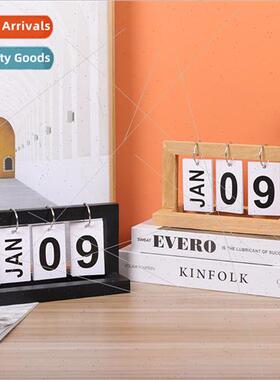 2023ins Creative Wooden Flip Calendar Home mple Desktop Deco