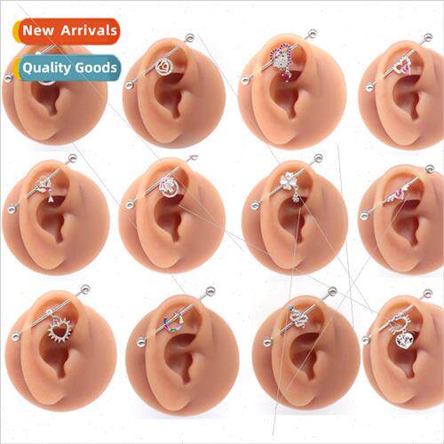 Europe daily casual heart-shaped earrings long ear rod cute