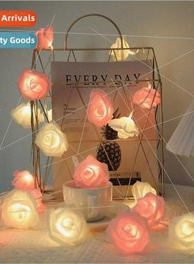 LED lights string roses simulation battery lights holiday li