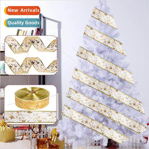 New hot stamping pentagram notes ribbon ribbon Christmas e d