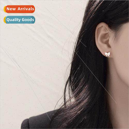 S925 silver Korea fresh butterfly earrings small delicate ea