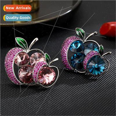 New colorful zirconia crystal适用Apple brooch female delicat