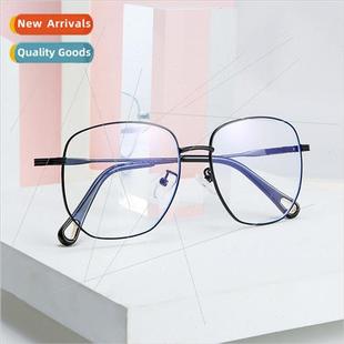 glasses hundre anti new 2019 female flat light blue 16041