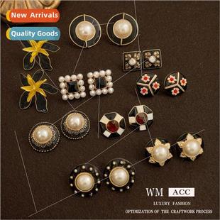 lver Work Pin Jewelry Vintage Black Earrings