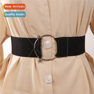 seal waist female elastic decor Black hundred simple