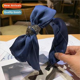 female simple bow hair headb edge bands wide Korea versatile