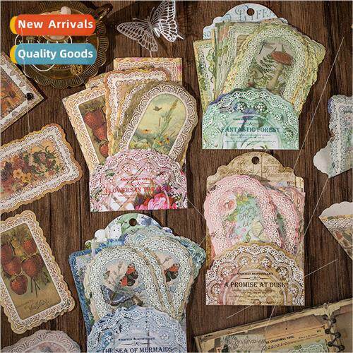 QiMiaoYi lace material paper vintage lerature plants shaped