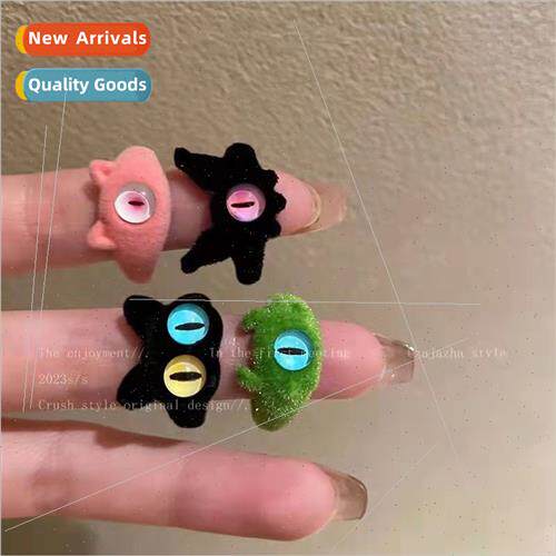 Big eyes boy flocking monster ring female fall winter niche
