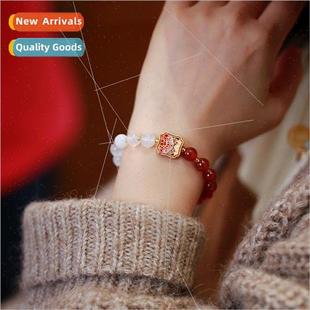 New natural bracelet Eve Year agate whe red women Strings