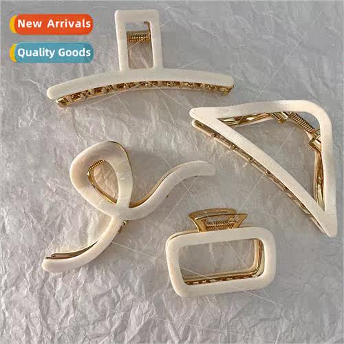 Metal Grab Clip Advanced Feeling French Gentle Cream Back He