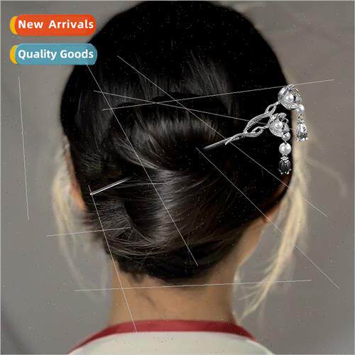 Ancient pearl flowers pendant hairpin fashion back head plat