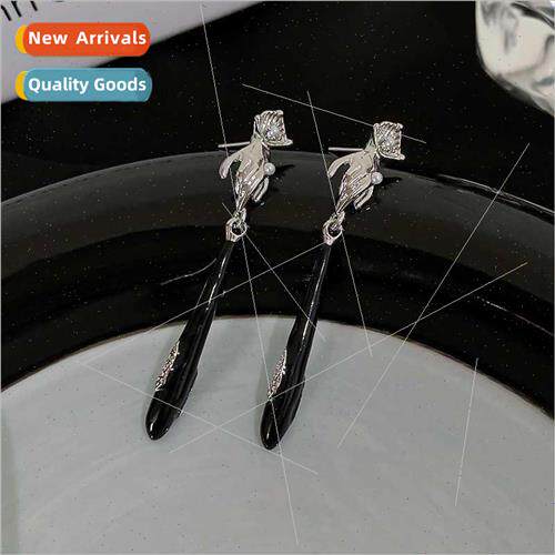 Chinese pearl glove drop earrings Korea niche earrings
