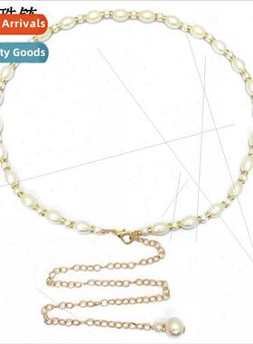 Waist chain female fine dress belt summer long shirt pearl t
