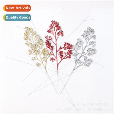 Christmas Christmas Gold Dust Leaf Festival Decoration Faux