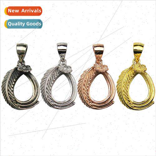 925 Thai lver Vintage Pendant Empty Bracket lver Necklace Bo