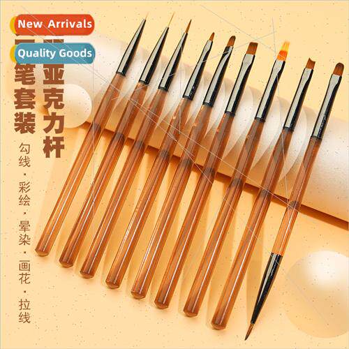 Nail art brushes 9 Japan teal set color drawing drawing line