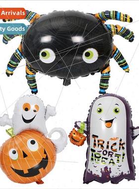 Halloween Aluminum Balloons Black Spider Kid Lamp Foil Ballo