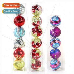 Long barrel airplane boxed painted plastic ball 6cm Christma