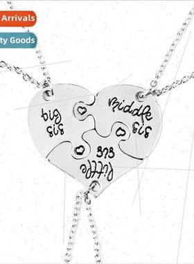 jewelry good sister necklace ttle Middle Big ster two petals