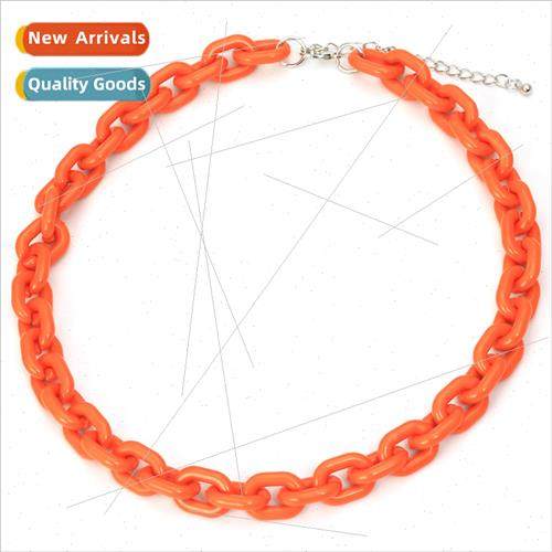 new simple geometric resin necklace retro temperament wh bar