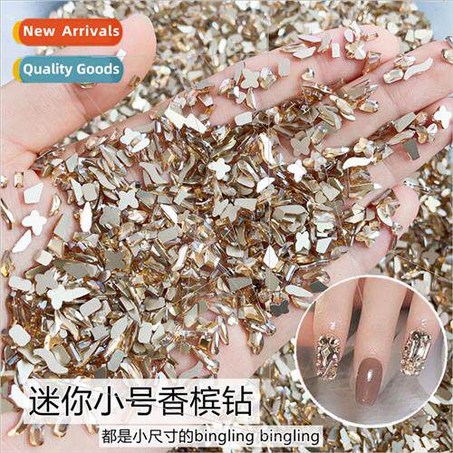 Champagne color nail drill mini small flat bottom shaped dri