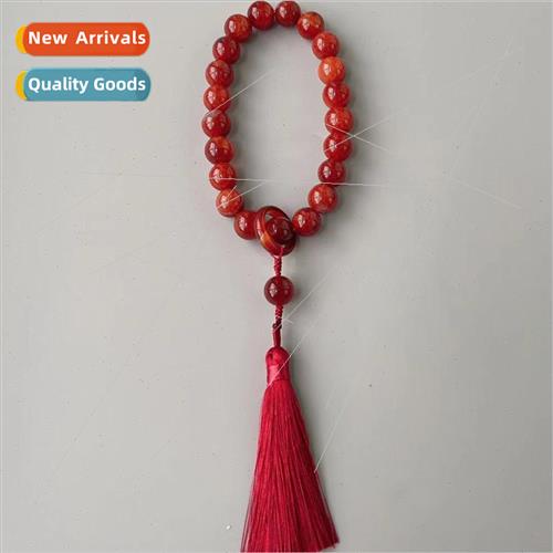 Red Agate Dragon Scale Handheld Finger Wrap Rosary She Tai C