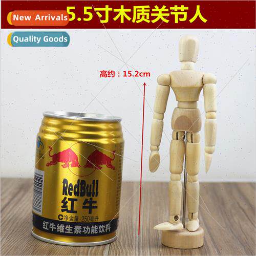 Wooden articulated man Wooden puppet ornament 5.5 inch human
