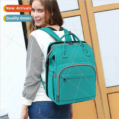 Mommy bag folding backpack large capacy mother baby bag bed