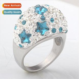steel ocean diamonds 304 hundre 18MM tanium ring Europe star