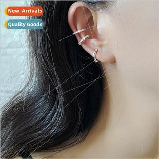 clip hole full Korea female bone ear diamond cold Sex